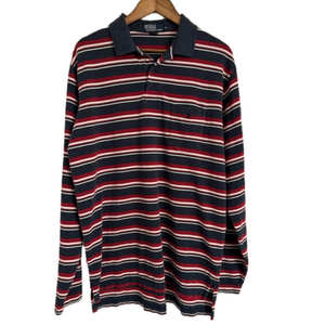 Polo by Ralph Lauren Long Sleeve Shirt Mens XL Striped Cotton Regular Fit Logo